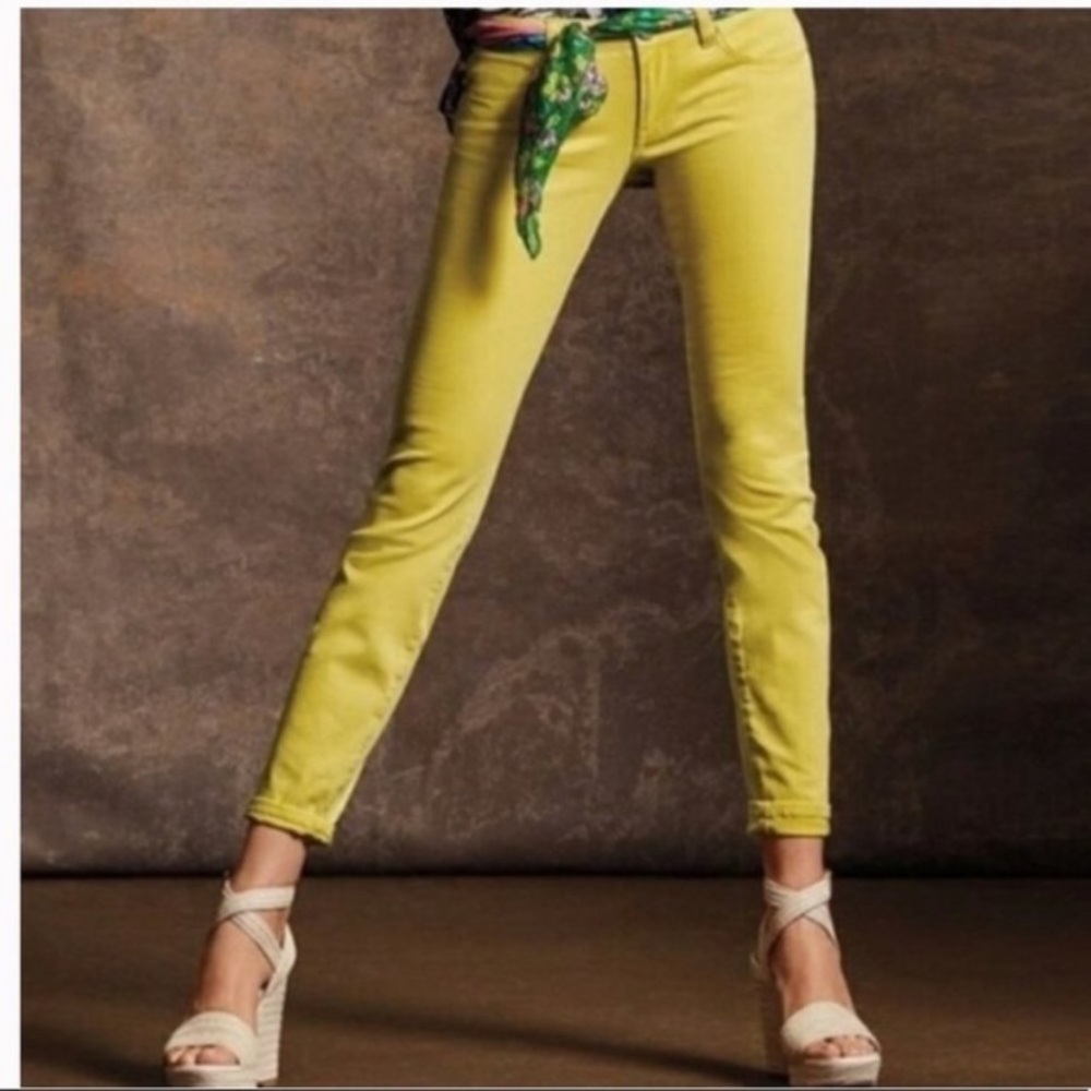 Cabi Yellow Skinny Jeans Size 2